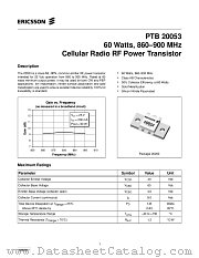 PTB20053 datasheet pdf Ericsson Microelectronics