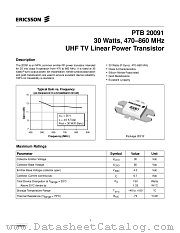 PTB20091 datasheet pdf Ericsson Microelectronics