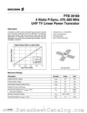 PTB20188 datasheet pdf Ericsson Microelectronics