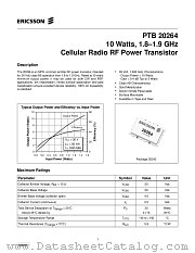PTB20264 datasheet pdf Ericsson Microelectronics