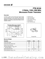 PTB20156 datasheet pdf Ericsson Microelectronics