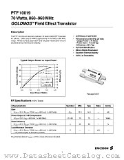 PTF10019 datasheet pdf Ericsson Microelectronics