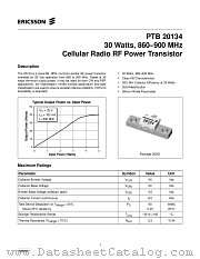 PTB20134 datasheet pdf Ericsson Microelectronics