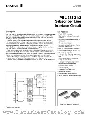 PBL38621/2 datasheet pdf Ericsson Microelectronics