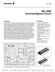 PBL3853 datasheet pdf Ericsson Microelectronics