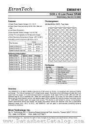EM565161 datasheet pdf Etron Tech