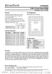 EM564081 datasheet pdf Etron Tech