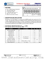 FMA501 datasheet pdf Filtronic