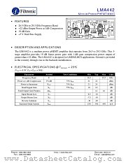 LMA442 datasheet pdf Filtronic
