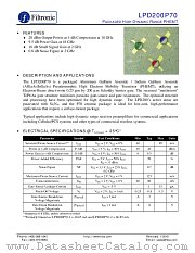 LPD200P70 datasheet pdf Filtronic