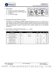 LMA441 datasheet pdf Filtronic