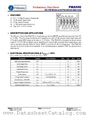 FMA500 datasheet pdf Filtronic