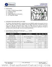 LMA246 datasheet pdf Filtronic