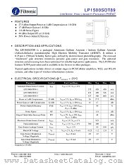 LP1500SOT89 datasheet pdf Filtronic