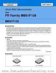 MB91F109 datasheet pdf Fujitsu Microelectronics