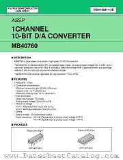 MB40760 datasheet pdf Fujitsu Microelectronics