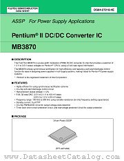 MB3870 datasheet pdf Fujitsu Microelectronics