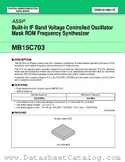MB15C703 datasheet pdf Fujitsu Microelectronics