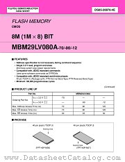 MBM29LV080A-70 datasheet pdf Fujitsu Microelectronics