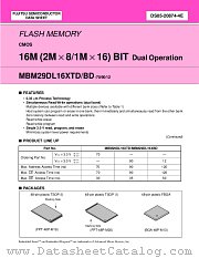 MBM29DL16XTD-70 datasheet pdf Fujitsu Microelectronics