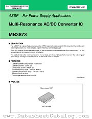 MB3873 datasheet pdf Fujitsu Microelectronics