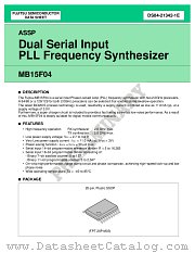 MB15F04 datasheet pdf Fujitsu Microelectronics