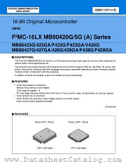 MB90F423G datasheet pdf Fujitsu Microelectronics