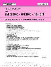 MBM29LV200TC-70 datasheet pdf Fujitsu Microelectronics
