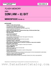 MBM29F033C-70 datasheet pdf Fujitsu Microelectronics