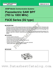 F5CE SERIES (D2 TYPE) datasheet pdf Fujitsu Microelectronics