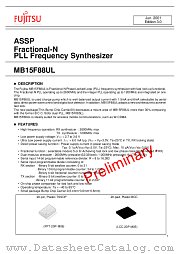 MB15F88UL datasheet pdf Fujitsu Microelectronics
