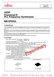 MB15F83UL datasheet pdf Fujitsu Microelectronics
