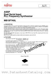 MB15F74UL datasheet pdf Fujitsu Microelectronics