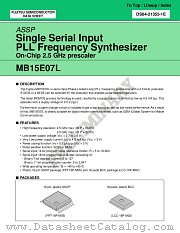 MB15E07L datasheet pdf Fujitsu Microelectronics