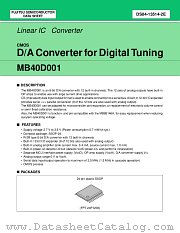 MB40D001 datasheet pdf Fujitsu Microelectronics