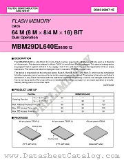 MBM29DL640E80 datasheet pdf Fujitsu Microelectronics
