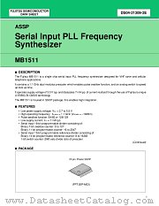 MB1511 datasheet pdf Fujitsu Microelectronics