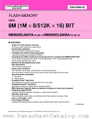 MBM29DL800BA-90 datasheet pdf Fujitsu Microelectronics
