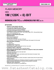 MBM29LV001BC-70 datasheet pdf Fujitsu Microelectronics