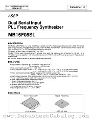 MB15F08SL datasheet pdf Fujitsu Microelectronics