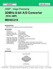 MB40C218 datasheet pdf Fujitsu Microelectronics