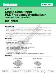 MB15E07L datasheet pdf Fujitsu Microelectronics
