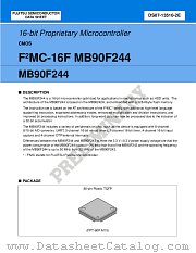 MB90F244 datasheet pdf Fujitsu Microelectronics