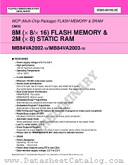 MB84VA2002-10 datasheet pdf Fujitsu Microelectronics