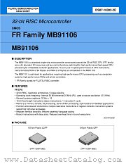 MB91106 datasheet pdf Fujitsu Microelectronics