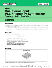 MB15U10 datasheet pdf Fujitsu Microelectronics