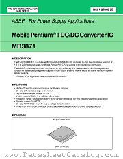 MB3871 datasheet pdf Fujitsu Microelectronics