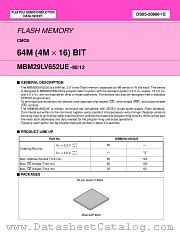MBM29LV652UE-12 datasheet pdf Fujitsu Microelectronics