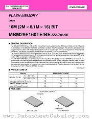 MBM29F160BE-55 datasheet pdf Fujitsu Microelectronics