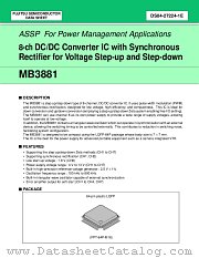MB3881 datasheet pdf Fujitsu Microelectronics